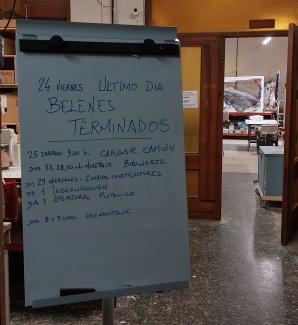 Aviso colocado en la entrada de nuestro local