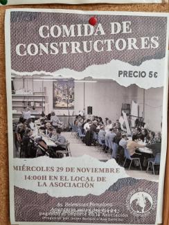 Cartel Comida de Constructores