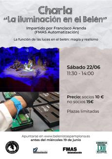 Cartel charla "La iluminación en el belén"