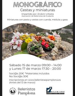 Cartel Monográfico de cestas y miniaturas