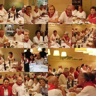 Mosaico con las fotos de la cena, para verlas en grande sigue el enlace en el texto de la noticia