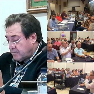 El nuevo presidente de FEB y tres imágenes de las reuniones