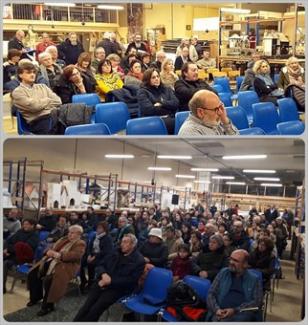Arriba participantes en el Curso de 2°nivel, abajo Curso de Iniciación 