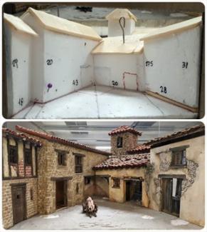 Maqueta/boceto de la arqueta y la misma como va ahora