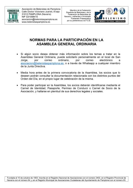 Convocatoria Asamblea 2024 y carta a los socios