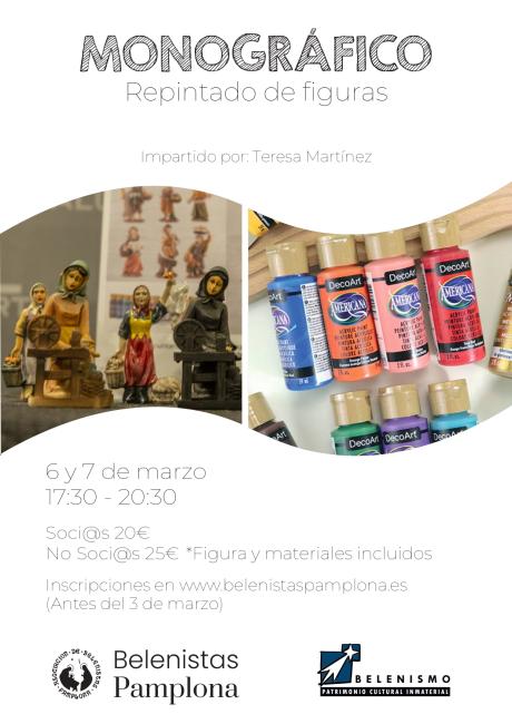 Cartel monográfico repintado de figuras